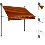 Toldo manual retráctil con LED naranja y marrón 200 cm de vidaXL, Toldos - Ref: Foro24-145878, Precio: 103,30 €, Descuento: %