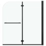 Mampara de ducha plegable 2 paneles ESG negro 120x140 cm de vidaXL, Puertas de ducha - Ref: Foro24-147194, Precio: 140,31 €, ...