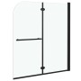 Mampara de ducha plegable 2 paneles ESG negro 120x140 cm de vidaXL, Puertas de ducha - Ref: Foro24-147194, Precio: 140,31 €, ...