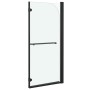 Mampara de ducha plegable 2 paneles ESG negro 120x140 cm de vidaXL, Puertas de ducha - Ref: Foro24-147194, Precio: 140,31 €, ...
