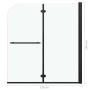Mampara de ducha plegable 2 paneles ESG negro 120x140 cm de vidaXL, Puertas de ducha - Ref: Foro24-147194, Precio: 140,31 €, ...