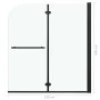 Mampara de ducha plegable 2 paneles ESG negro 120x140 cm de vidaXL, Puertas de ducha - Ref: Foro24-147194, Precio: 148,13 €, ...