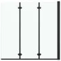 Folding shower screen 3 panels ESG 130x138 cm black by vidaXL, shower doors - Ref: Foro24-147191, Price: 153,13 €, Discount: %