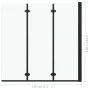 Folding shower screen 3 panels ESG 130x138 cm black by vidaXL, shower doors - Ref: Foro24-147191, Price: 153,13 €, Discount: %