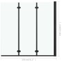 Mampara de ducha plegable 3 paneles ESG 130x138 cm negro de vidaXL, Puertas de ducha - Ref: Foro24-147191, Precio: 152,76 €, ...