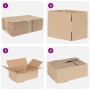 Caja Plegable 50 pcs Natural 25 x 17,5 x 10 cm Cartón en Organización y almacenamiento | Comprar online en Foru.es