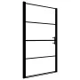 Schwarze, mattierte Duschtür aus gehärtetem Glas, 91 x 195 cm von vidaXL, Duschtüren - Ref: Foro24-146662, Preis: 203,23 €, R...