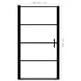 Schwarze, mattierte Duschtür aus gehärtetem Glas, 91 x 195 cm von vidaXL, Duschtüren - Ref: Foro24-146662, Preis: 203,23 €, R...
