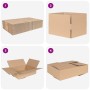 Caja Plegable 50 pcs Natural 40 x 30 x 10 cm Cartón en Organización y almacenamiento | Comprar online en Foru.es