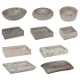 Lavabo de mármol gris con brillo 45x30x12 cm de vidaXL, Lavabos - Ref: Foro24-149156, Precio: 124,11 €, Descuento: %