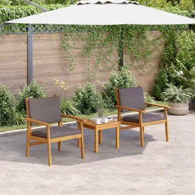 Silla de Jardín 2 pcs Antracita Madera de Acacia Sólida en Sofás de exterior | Comprar online en Foru.es