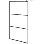 Begehbare Duschwand ESG transparentes Glas schwarz 115x195cm von vidaXL, Duschwände und Duschwände - Ref: Foro24-149151, Prei...