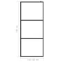 Begehbare Duschwand ESG transparentes Glas schwarz 115x195cm von vidaXL, Duschwände und Duschwände - Ref: Foro24-149151, Prei...