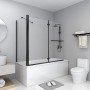 Mampara de ducha plegable ESG negra 120x68x130 cm de vidaXL, Puertas de ducha - Ref: Foro24-147190, Precio: 210,29 €, Descuen...