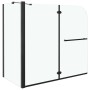 Mampara de ducha plegable ESG negra 120x68x130 cm de vidaXL, Puertas de ducha - Ref: Foro24-147190, Precio: 210,29 €, Descuen...