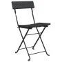 Juego bistró plegable 3 piezas ratán sintético negro de vidaXL, Conjuntos de jardín - Ref: Foro24-319989, Precio: 131,93 €, D...