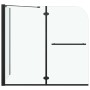 Mampara de ducha plegable ESG negra 120x68x130 cm de vidaXL, Puertas de ducha - Ref: Foro24-147190, Precio: 210,29 €, Descuen...