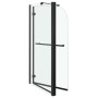 Mampara de ducha plegable ESG negra 120x68x130 cm de vidaXL, Puertas de ducha - Ref: Foro24-147190, Precio: 210,29 €, Descuen...
