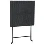 Juego bistró plegable 3 piezas ratán sintético negro de vidaXL, Conjuntos de jardín - Ref: Foro24-319989, Precio: 131,93 €, D...