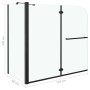 Mampara de ducha plegable ESG negra 120x68x130 cm de vidaXL, Puertas de ducha - Ref: Foro24-147190, Precio: 210,29 €, Descuen...