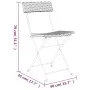 Juego bistró plegable 3 piezas ratán sintético negro de vidaXL, Conjuntos de jardín - Ref: Foro24-319989, Precio: 131,93 €, D...