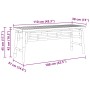 Banco Marrón 110 x 38 x 45 cm Bambú en Bancos | Comprar online en Foru.es