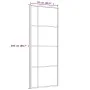 Schiebetür aus ESG-Glas und schwarzem Aluminium, 76 x 205 cm von vidaXL, Türen für zu Hause - Ref: Foro24-151679, Preis: 221,...
