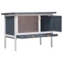 Jaula conejera de 1 piso madera gris de vidaXL, Jaulas y habitáculos para animales pequeños - Ref: Foro24-170828, Precio: 76,...