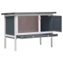 Jaula conejera de 1 piso madera gris de vidaXL, Jaulas y habitáculos para animales pequeños - Ref: Foro24-170828, Precio: 85,...