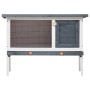 Jaula conejera de 1 piso madera gris de vidaXL, Jaulas y habitáculos para animales pequeños - Ref: Foro24-170828, Precio: 76,...