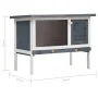 Jaula conejera de 1 piso madera gris de vidaXL, Jaulas y habitáculos para animales pequeños - Ref: Foro24-170828, Precio: 85,...