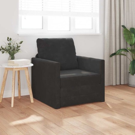 Sofá cama Negro 74 x 77 x 81 cm Terciopelo en Sofás | Comprar online en Foru.es