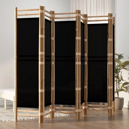 Biombo plegable de 6 paneles bambú y lona 240 cm de vidaXL, Divisores de ambientes - Ref: Foro24-350630, Precio: 133,49 €, De...
