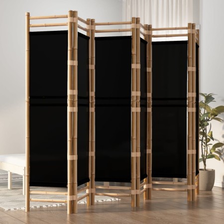 Biombo plegable de 6 paneles bambú y lona 240 cm de vidaXL, Divisores de ambientes - Ref: Foro24-350630, Precio: 135,56 €, De...