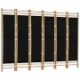 Biombo plegable de 6 paneles bambú y lona 240 cm de vidaXL, Divisores de ambientes - Ref: Foro24-350630, Precio: 133,49 €, De...
