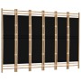 Biombo plegable de 6 paneles bambú y lona 240 cm de vidaXL, Divisores de ambientes - Ref: Foro24-350630, Precio: 135,56 €, De...