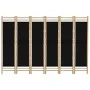 Biombo plegable de 6 paneles bambú y lona 240 cm de vidaXL, Divisores de ambientes - Ref: Foro24-350630, Precio: 133,49 €, De...