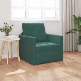 Sofá cama Verde oscuro 74 x 77 x 81 cm Terciopelo en Sofás | Comprar online en Foru.es