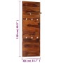 Perchero de madera maciza de sheesham 118x40 cm de vidaXL, Percheros para sombreros y abrigos - Ref: Foro24-246351, Precio: 7...