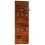 Perchero de madera maciza de sheesham 118x40 cm de vidaXL, Percheros para sombreros y abrigos - Ref: Foro24-246351, Precio: 7...