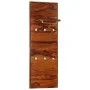 Perchero de madera maciza de sheesham 118x40 cm de vidaXL, Percheros para sombreros y abrigos - Ref: Foro24-246351, Precio: 7...