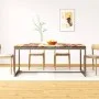 Solid sheesham wood and steel dining table 180 cm by vidaXL, Kitchen and dining tables - Ref: Foro24-244797, Price: 329,74 €,...