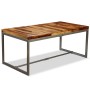 Mesa de comedor de madera maciza de sheesham y acero 180 cm de vidaXL, Mesas de cocina y de comedor - Ref: Foro24-244797, Pre...