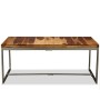 Mesa de comedor de madera maciza de sheesham y acero 180 cm de vidaXL, Mesas de cocina y de comedor - Ref: Foro24-244797, Pre...