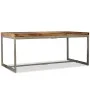 Solid sheesham wood and steel dining table 180 cm by vidaXL, Kitchen and dining tables - Ref: Foro24-244797, Price: 329,74 €,...