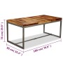 Mesa de comedor de madera maciza de sheesham y acero 180 cm de vidaXL, Mesas de cocina y de comedor - Ref: Foro24-244797, Pre...