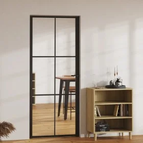 Innentür ESG-Glas und schwarzes Aluminium 83x201,5 cm von vidaXL, Türen für zu Hause - Ref: Foro24-151203, Preis: 219,65 €, R...