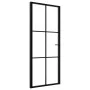 Interior door ESG glass and black aluminum 83x201.5 cm by vidaXL, Doors for the home - Ref: Foro24-151203, Price: 219,65 €, D...