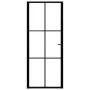 Interior door ESG glass and black aluminum 83x201.5 cm by vidaXL, Doors for the home - Ref: Foro24-151203, Price: 219,65 €, D...