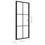 Interior door ESG glass and black aluminum 83x201.5 cm by vidaXL, Doors for the home - Ref: Foro24-151203, Price: 219,65 €, D...